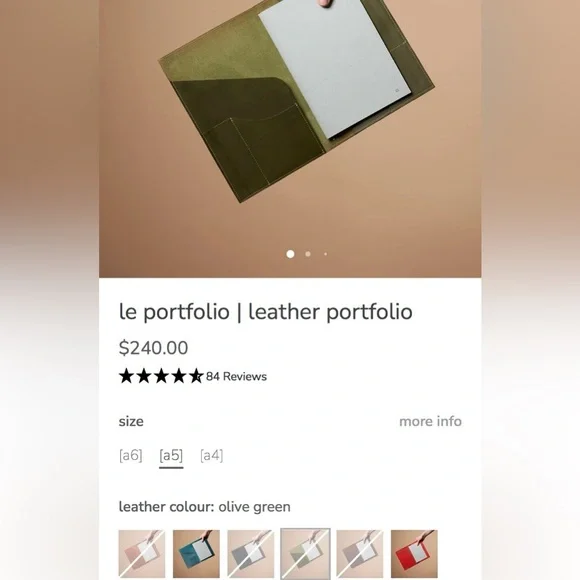 PAPER REPUBLIC Le Portfolio Olive Green A5 Size
** NEW condition - Picture 1 of 15